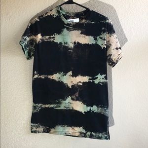 Hand dyed t shirt with skull design
